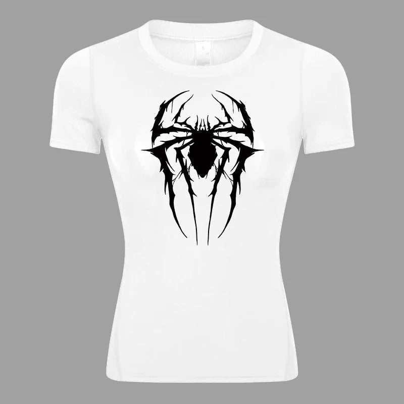 Spider Logo Compression Tee — Women's Athletic Edition