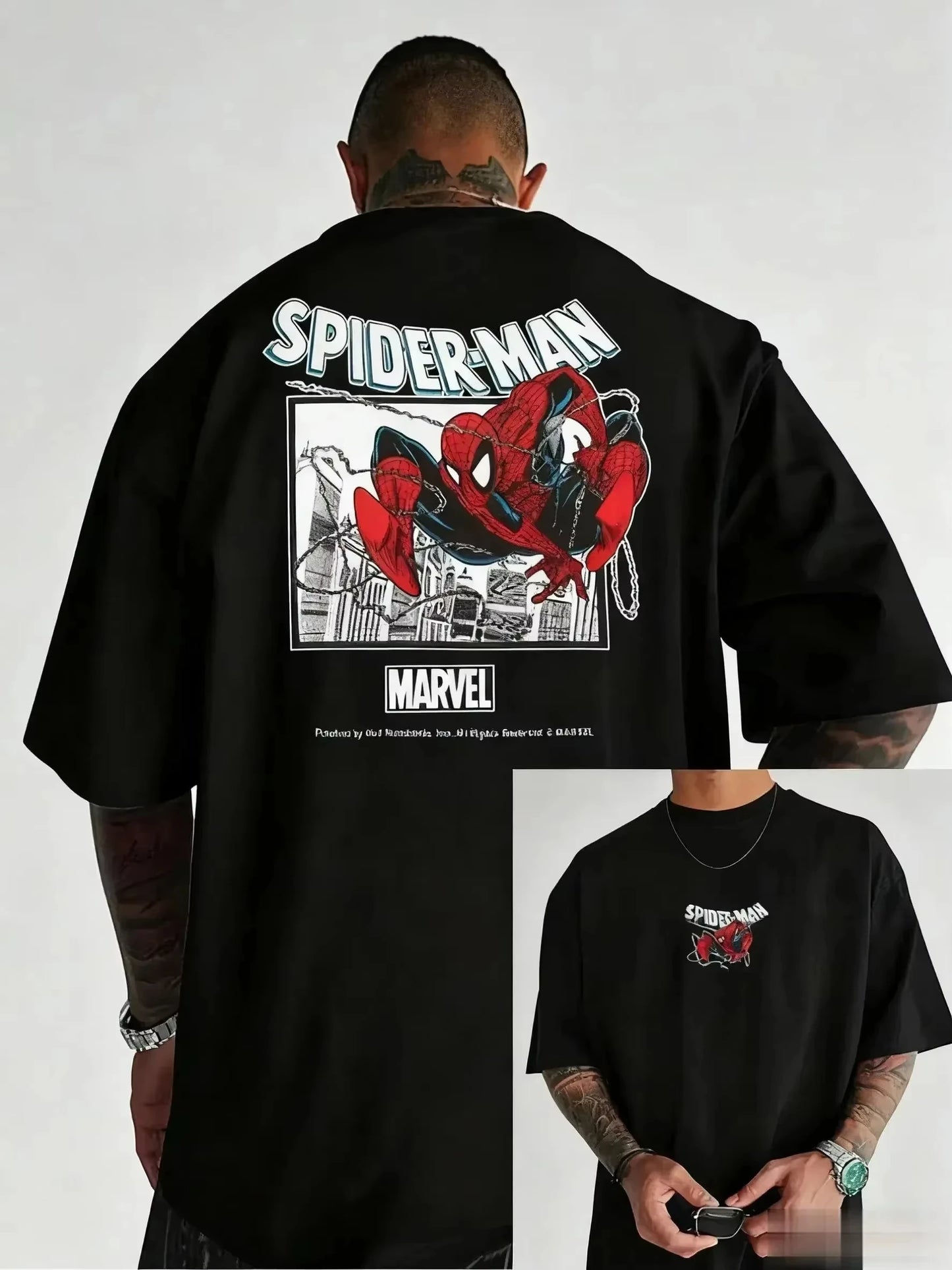 Back Graphic Oversized Tee — City Hero Edition