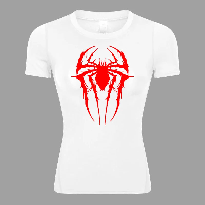 Spider Logo Compression Tee — Women's Athletic Edition