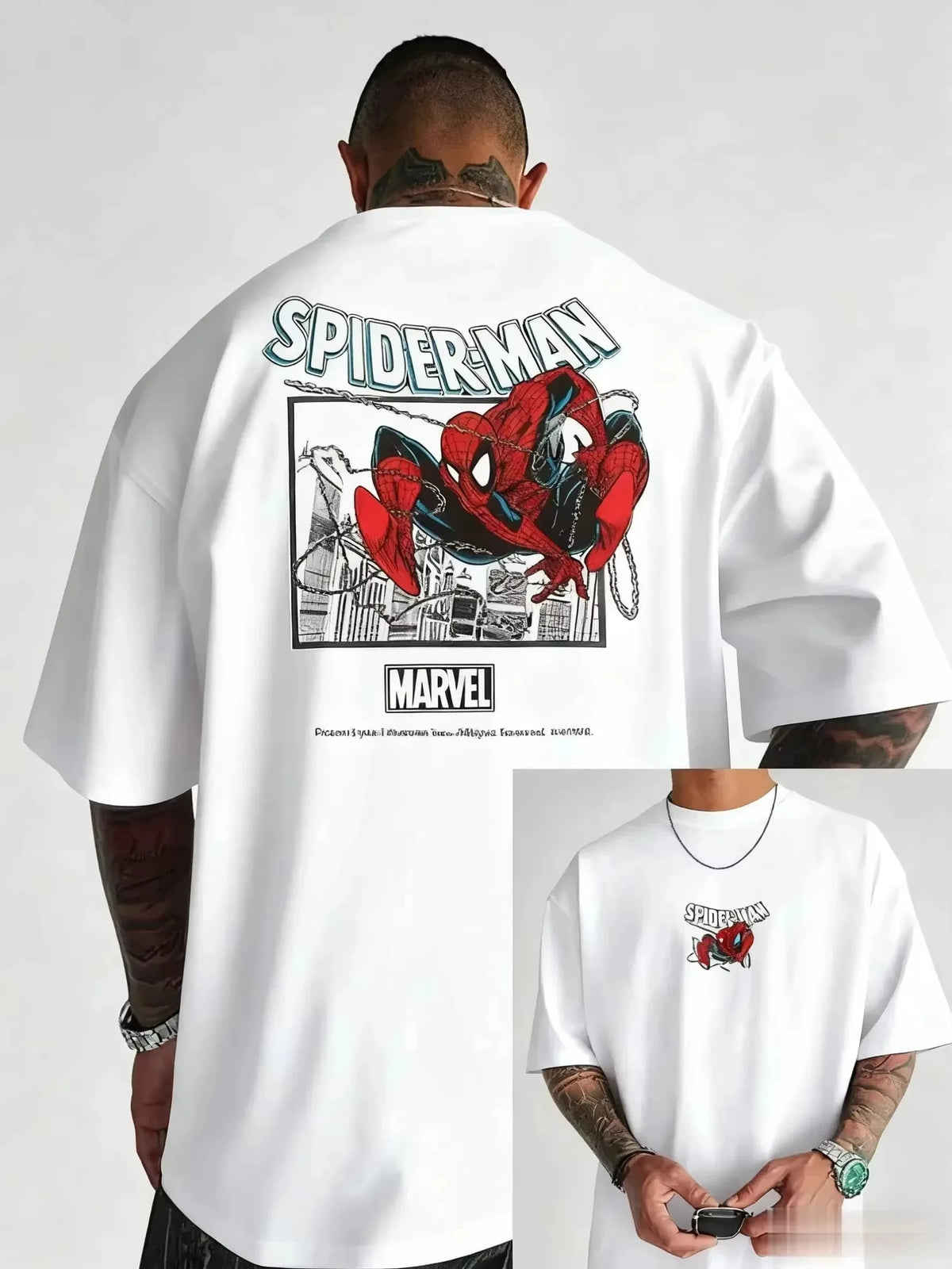 Back Graphic Oversized Tee — City Hero Edition