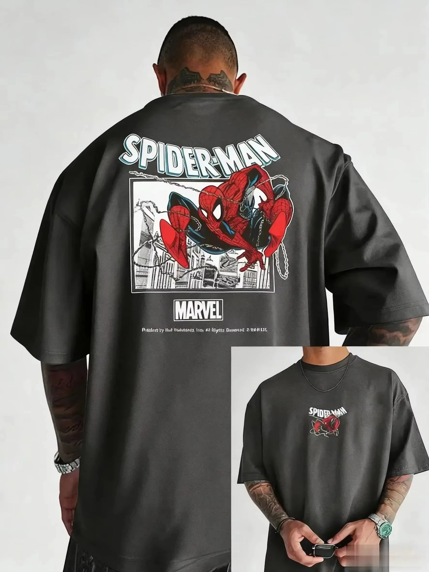 Back Graphic Oversized Tee — City Hero Edition
