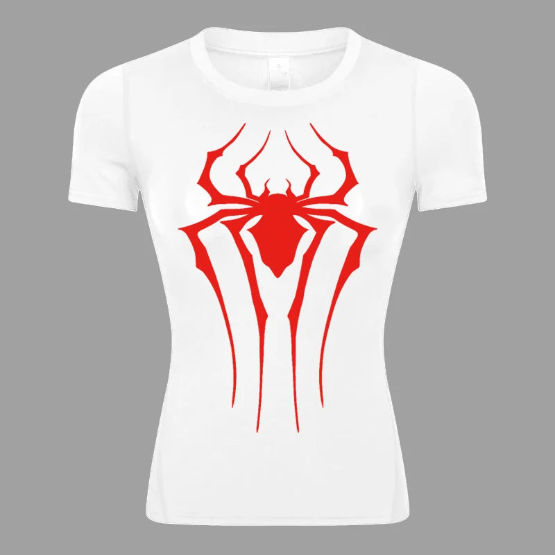 Spider Logo Compression Tee — Women's Athletic Edition