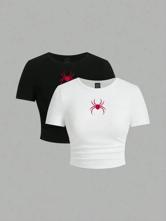 Mini Spider Crop Tee — Women's Essential Edition