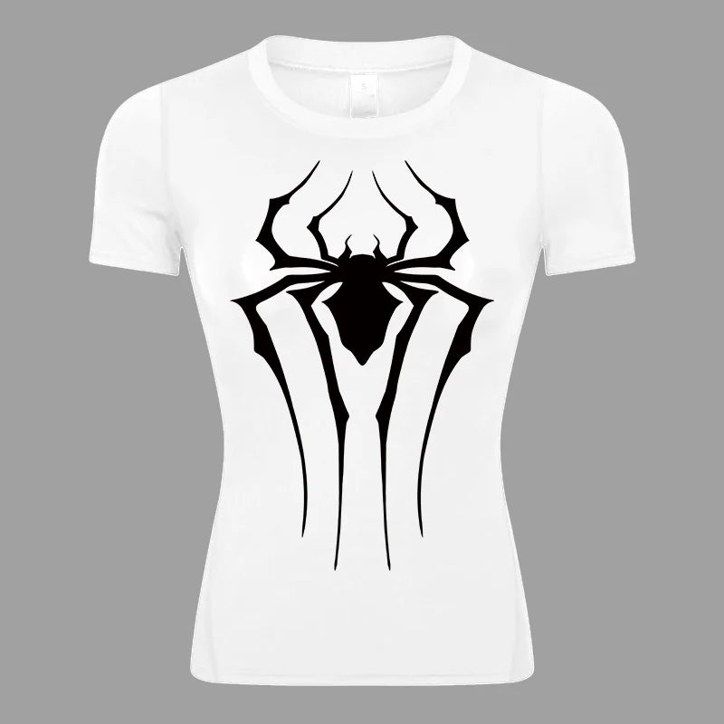 Spider Logo Compression Tee — Women's Athletic Edition