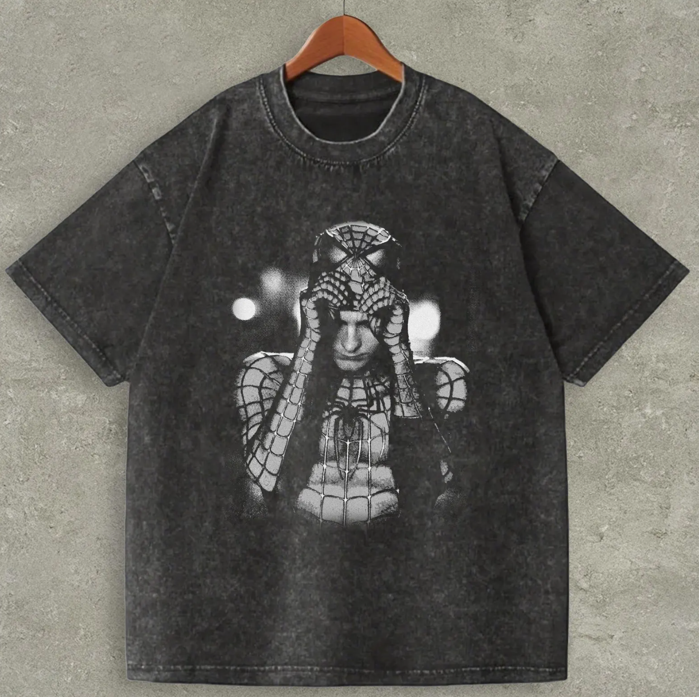 Washed Graphic Oversized Tee — Web Crawler Edition