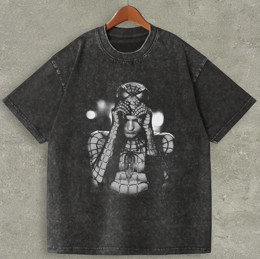 Washed Graphic Oversized Tee — Web Crawler Edition