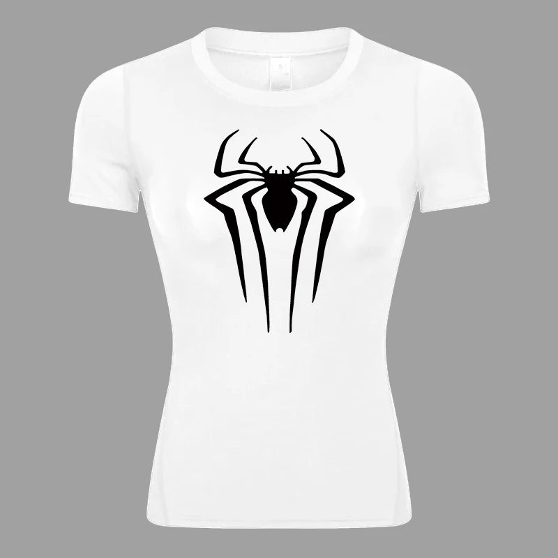 Spider Logo Compression Tee — Women's Athletic Edition