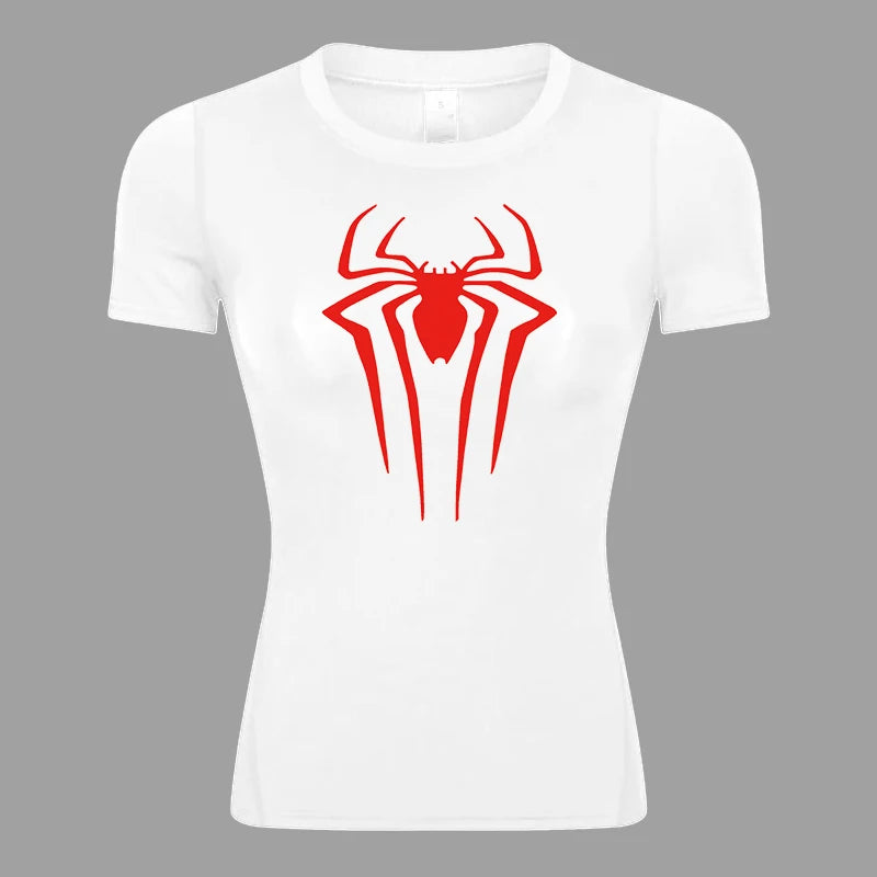 Spider Logo Compression Tee — Women's Athletic Edition