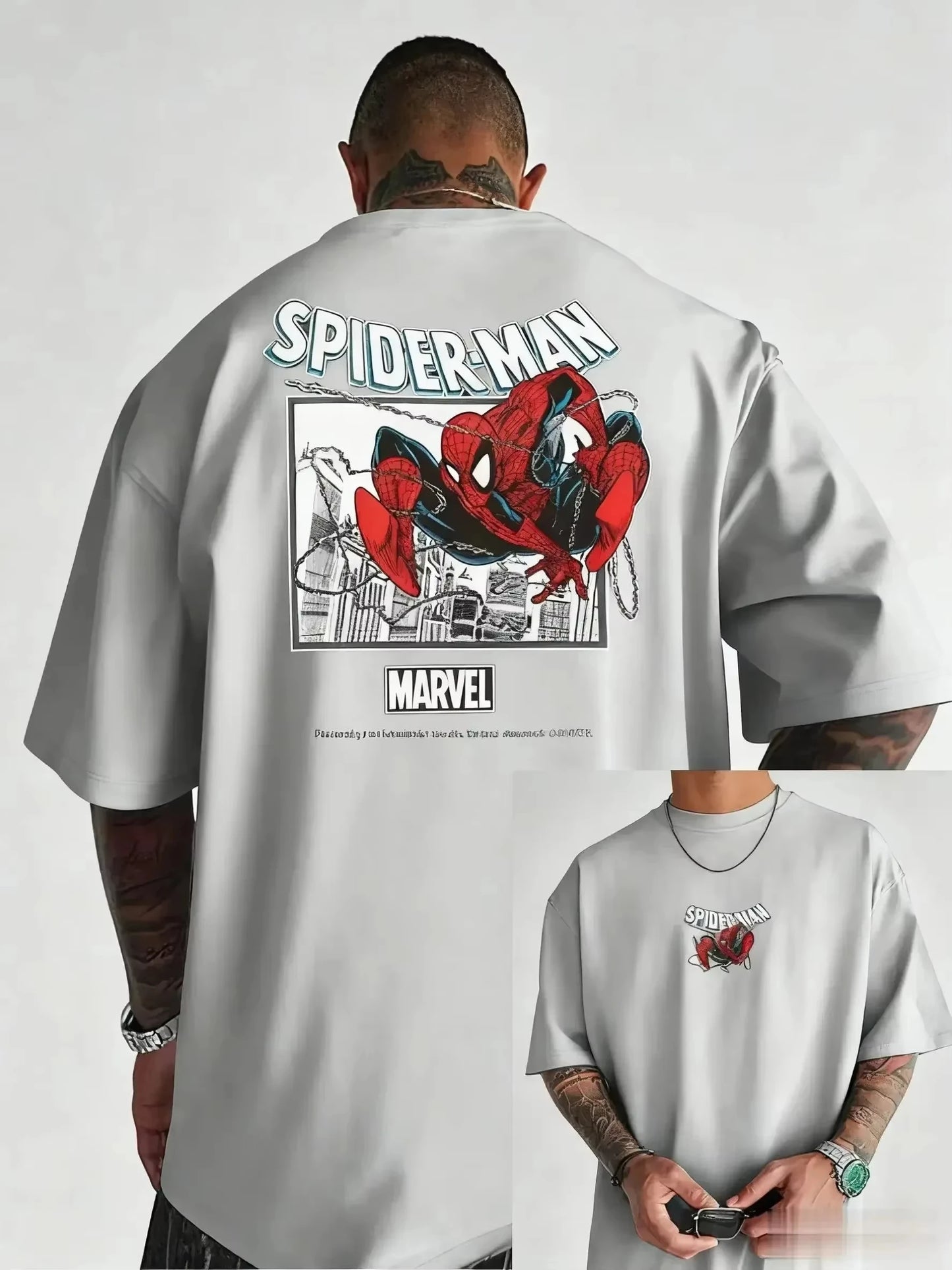 Back Graphic Oversized Tee — City Hero Edition