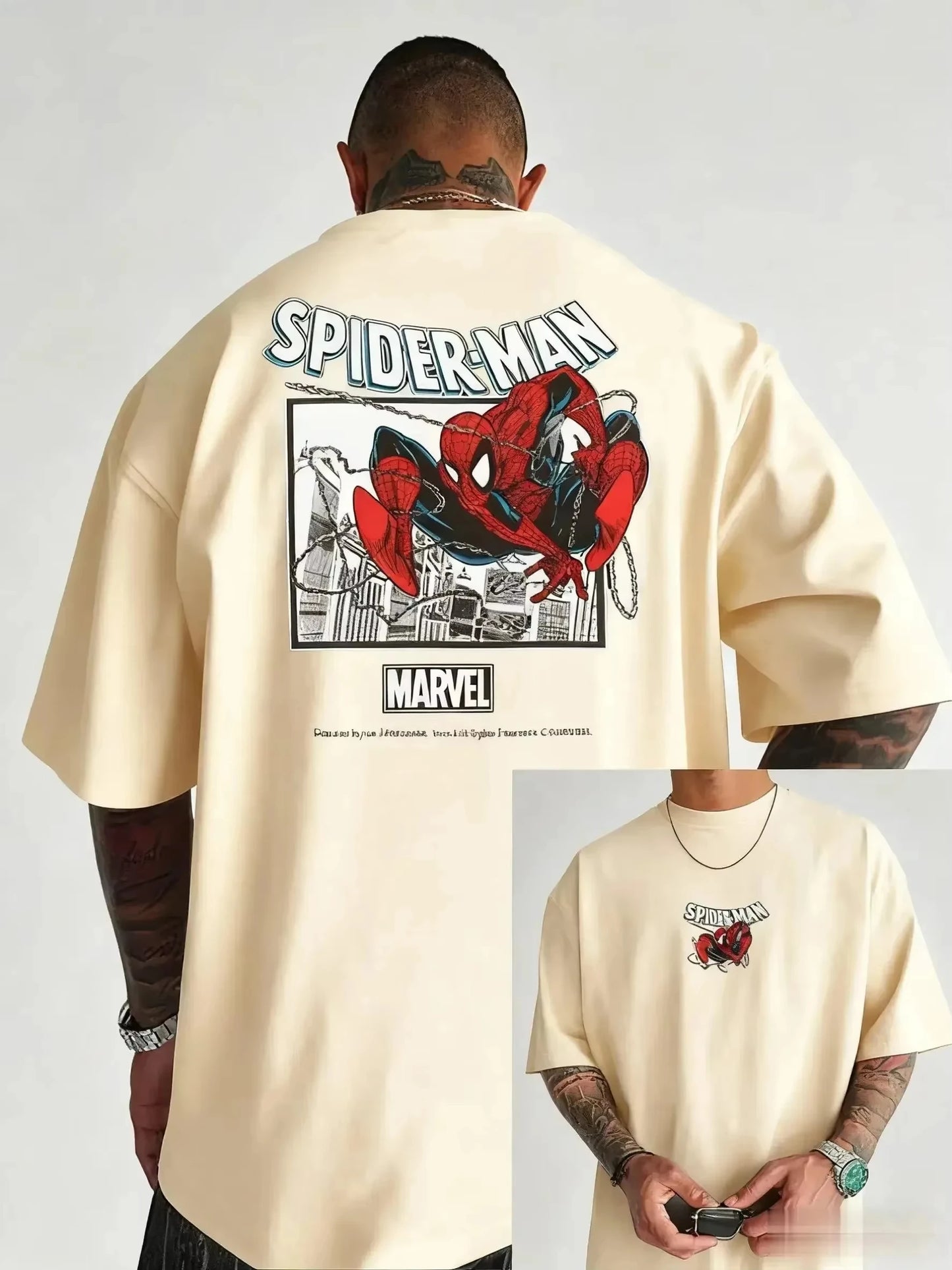 Back Graphic Oversized Tee — City Hero Edition